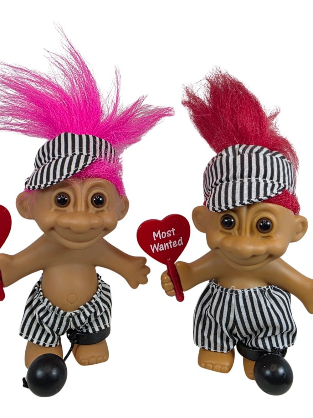 Vintage Russ Troll Dolls Prisoner Of Love Most Wanted Valentine Jail Pair